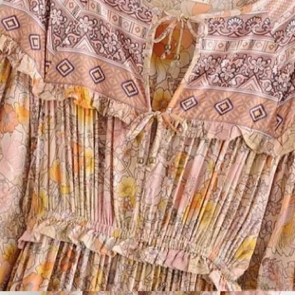 Amethyst Maxi Gown DRESS Floral Boho Blush NEW - Picture 6 of 8